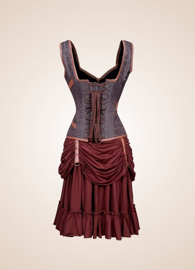 Steampunk Pirate Pocket Corset Dress UK