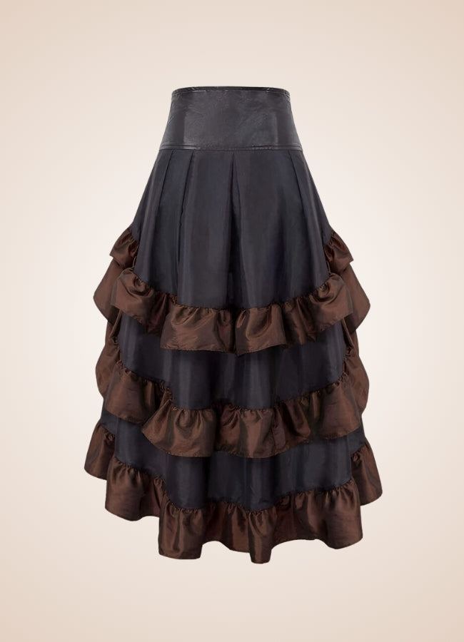 Steampunk Pirate Ruffled Skirt UK