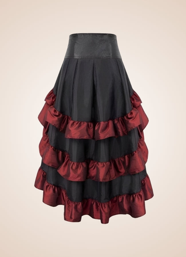 Steampunk Pirate Ruffled Skirt UK