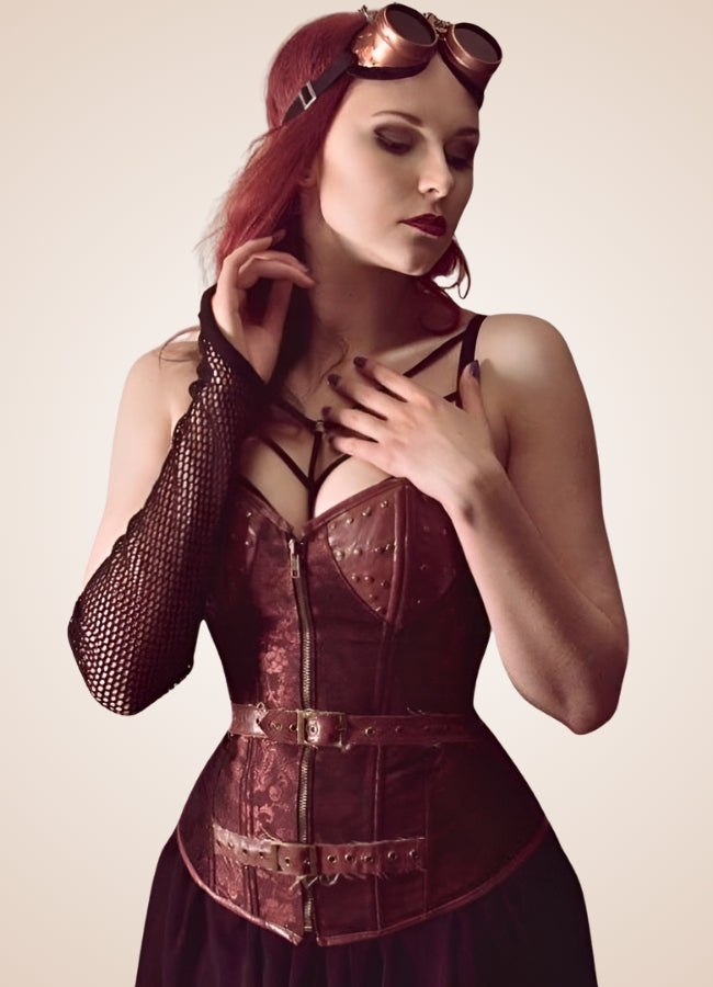 Steampunk Pirate Zipper Corset UK
