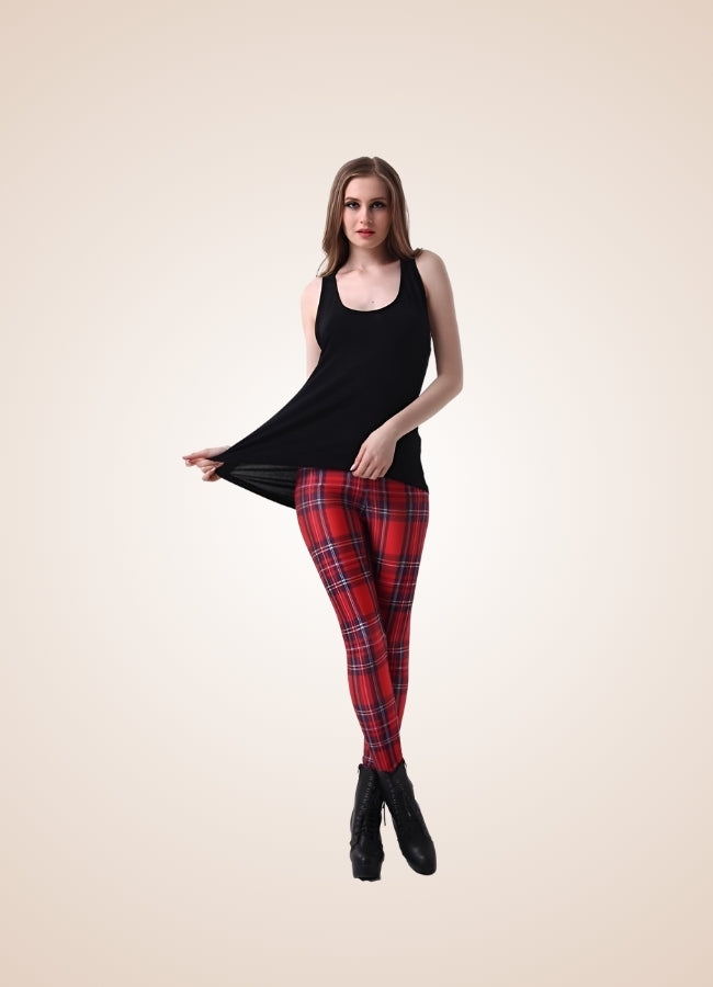 Steampunk Plaid Legging UK