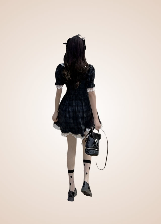 Steampunk Plaid Lolita Dress UK