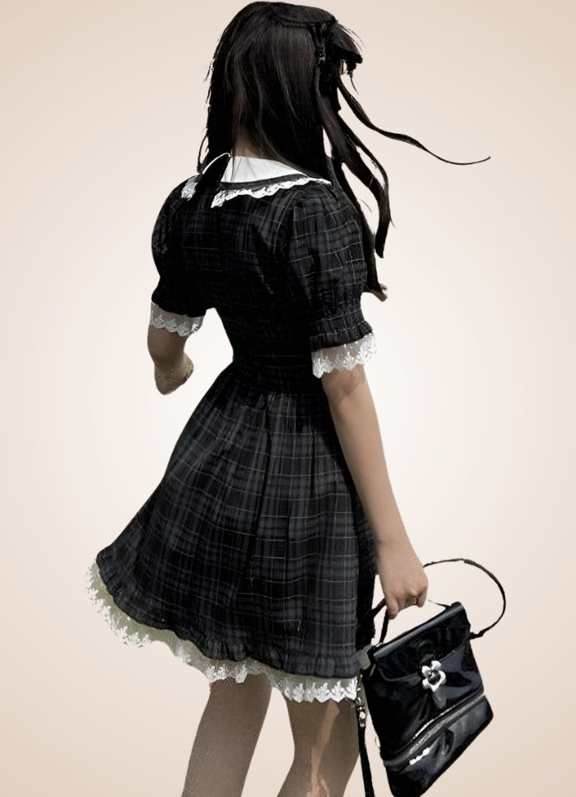 Steampunk Plaid Lolita Dress UK