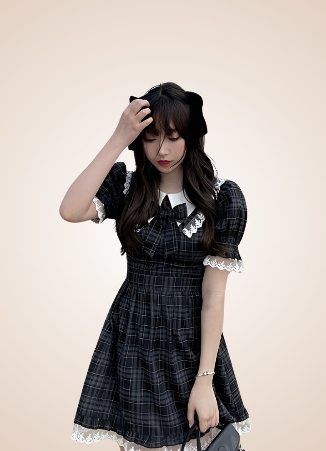 Steampunk Plaid Lolita Dress UK