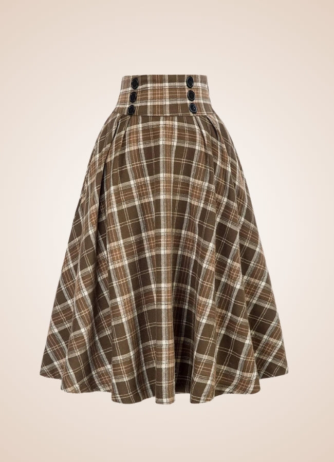 Steampunk Plaid Skirt UK