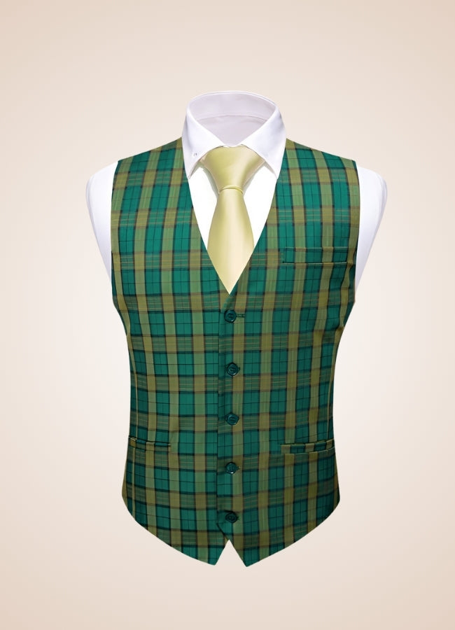 Steampunk Plaid Waistcoat UK