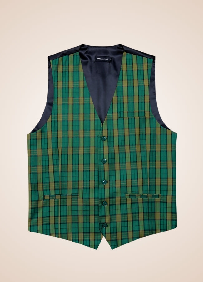 Steampunk Plaid Waistcoat UK