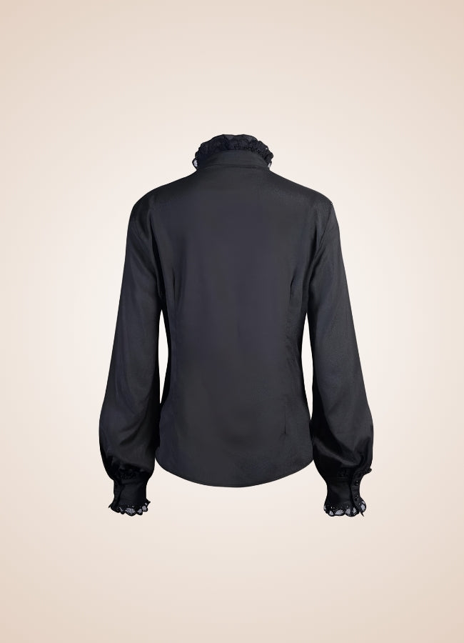 Steampunk Pleated Lantern Long Sleeve Shirt UK