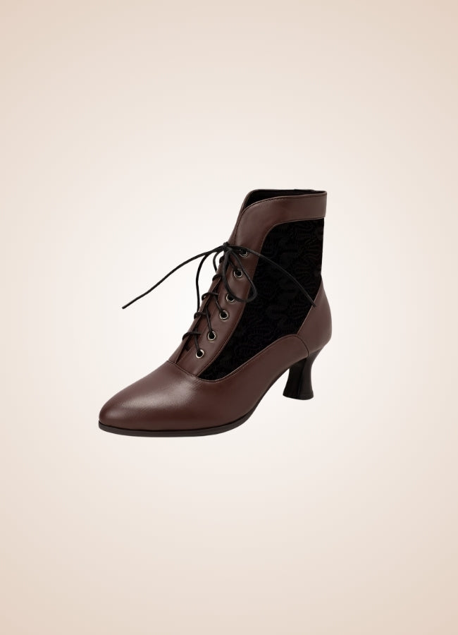 Steampunk Pointed Toe Ankle Boots UK