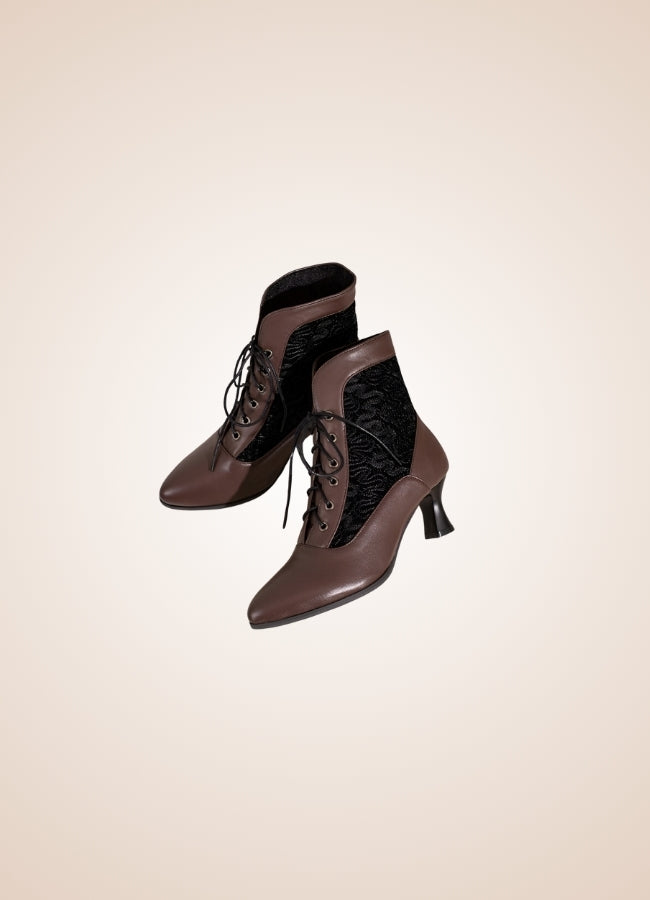 Steampunk Pointed Toe Ankle Boots UK