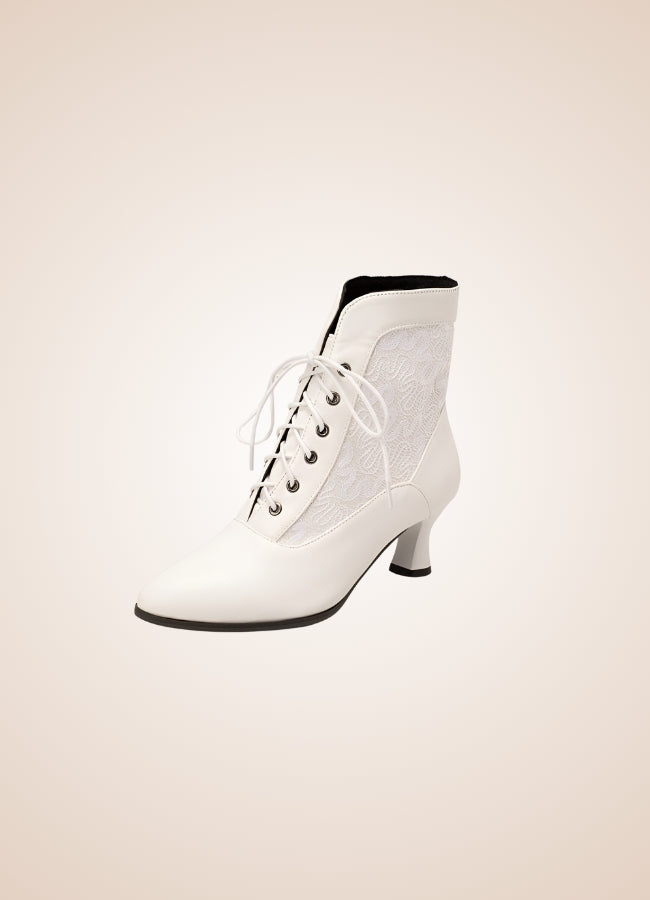 Steampunk Pointed Toe Ankle Boots UK