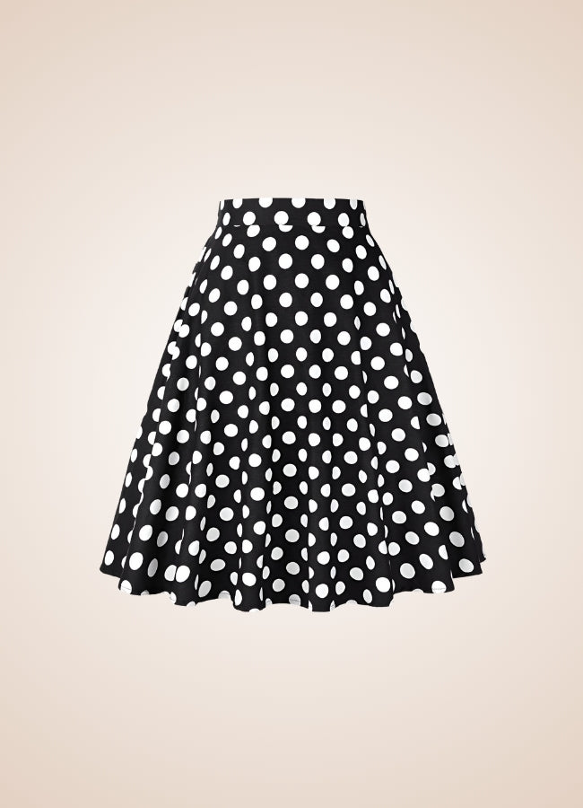 Steampunk Polkadot Midi Skirt UK