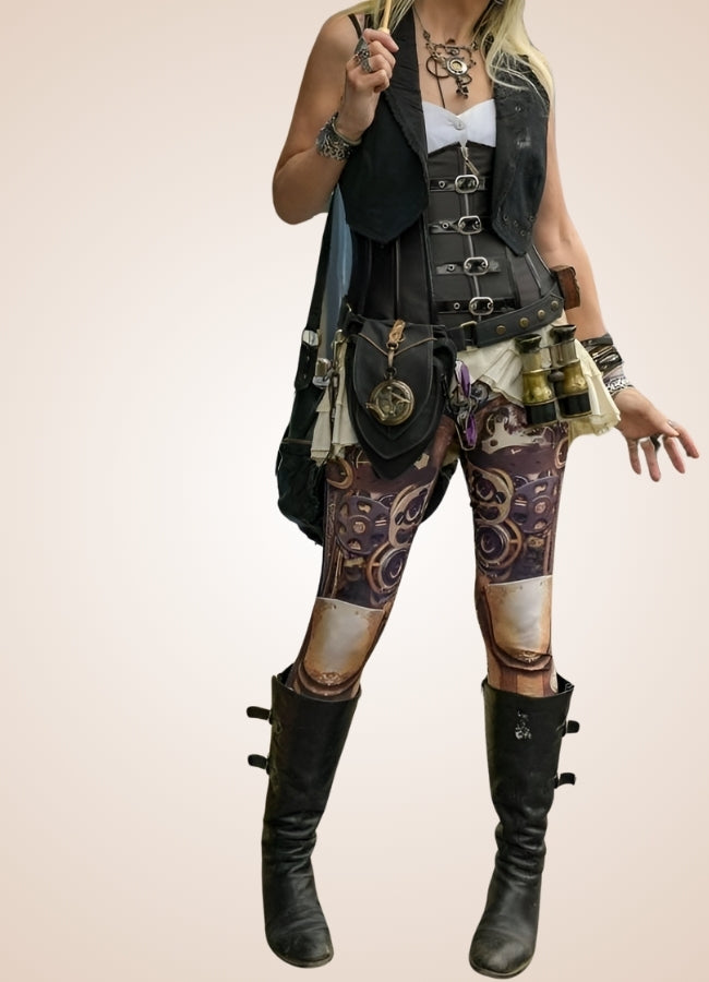 Steampunk Printed Legging UK