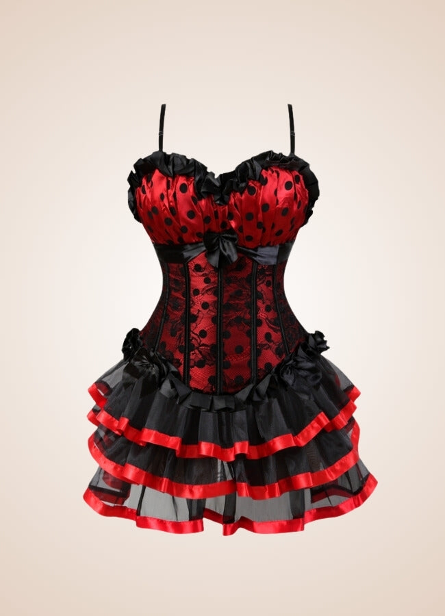 Steampunk Red Corset Mini Dress UK