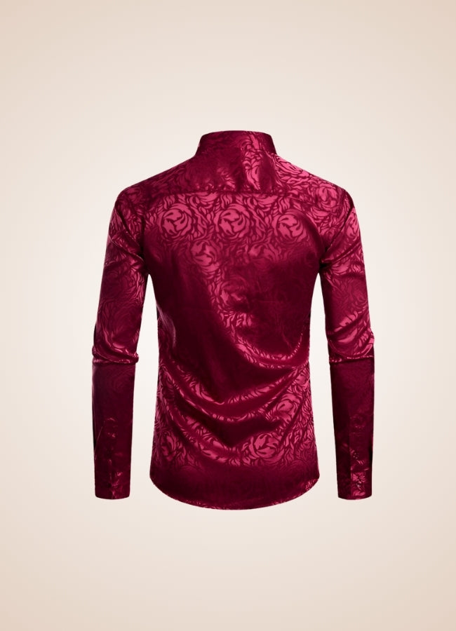 Steampunk Red Flower Pattern Shirt UK