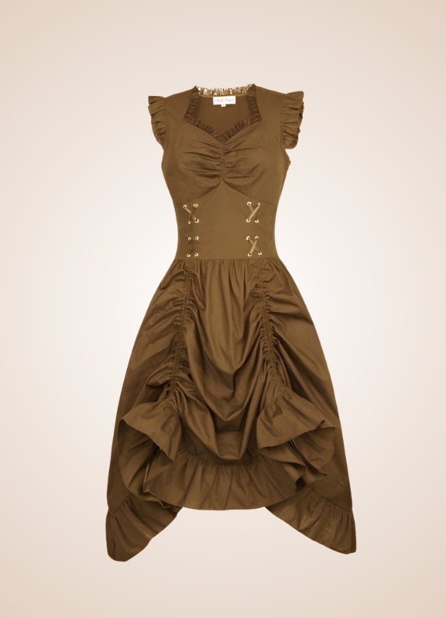 Steampunk Renaissance Sleeveless Dress UK