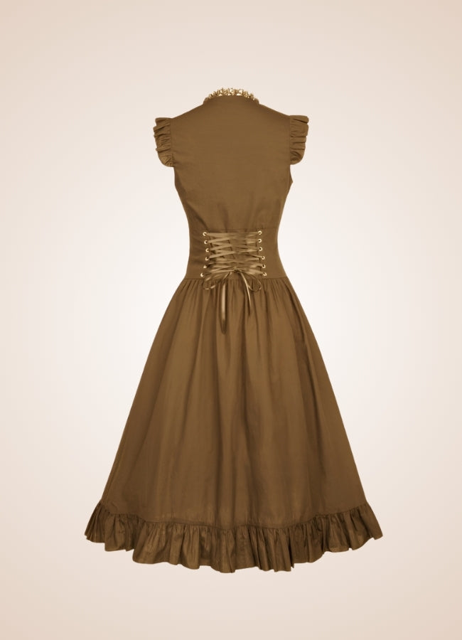 Steampunk Renaissance Sleeveless Dress UK