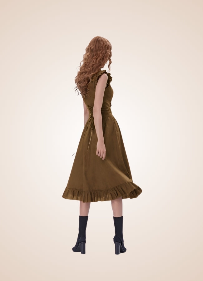 Steampunk Renaissance Sleeveless Dress UK