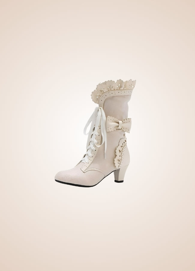Steampunk Ribbon Heels Boots UK