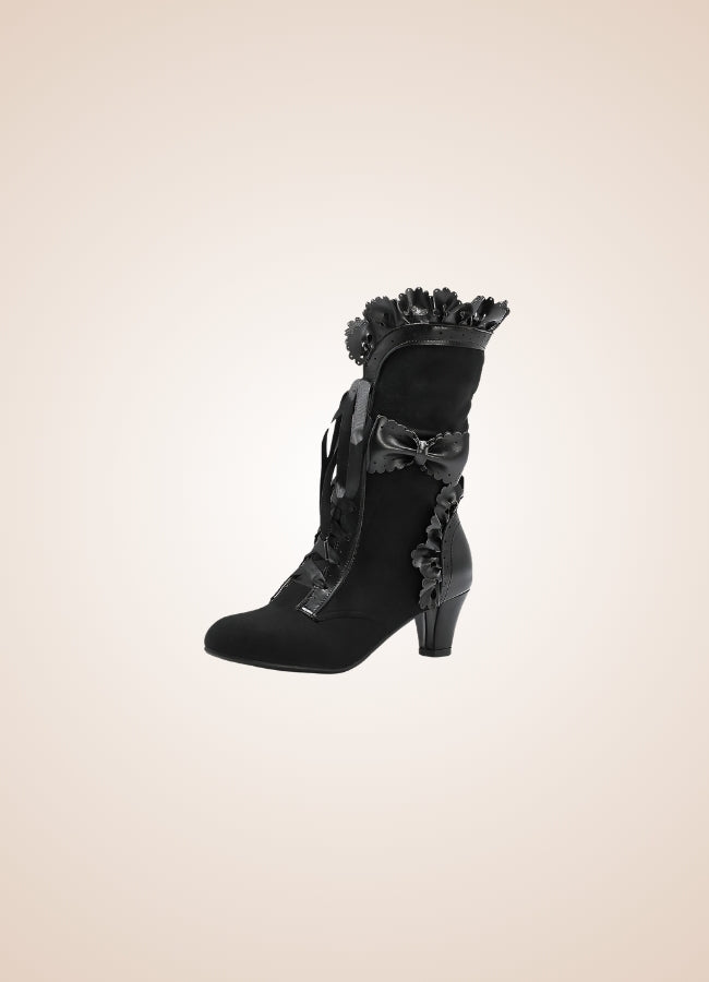 Steampunk Ribbon Heels Boots UK