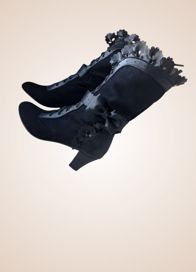Steampunk Ribbon Heels Boots UK