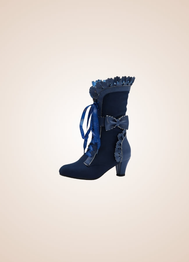 Steampunk Ribbon Heels Boots UK