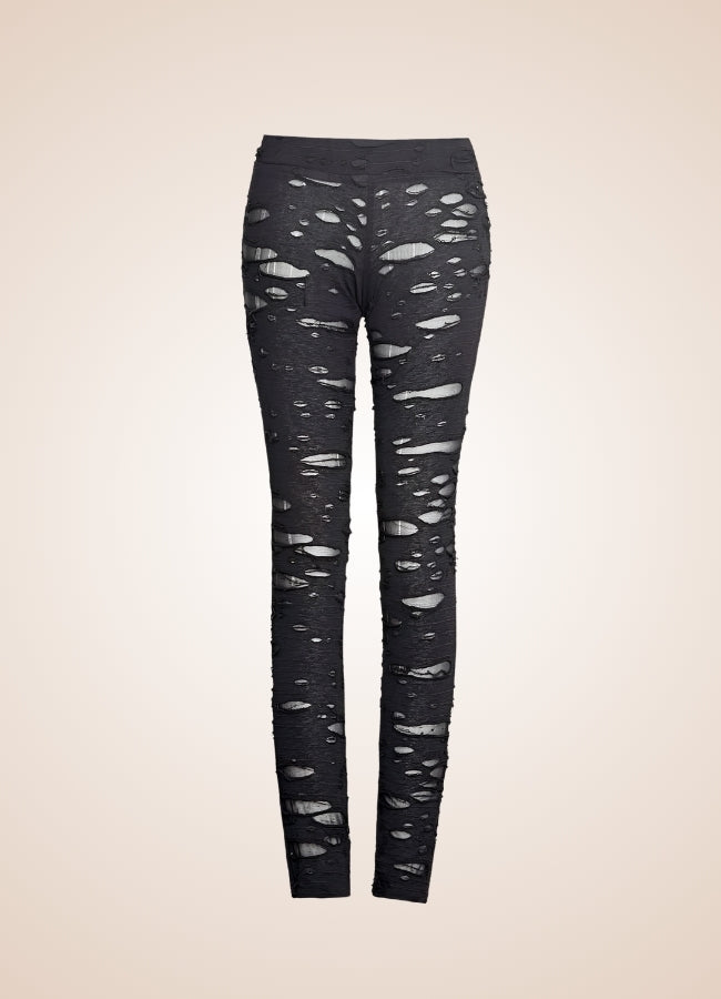 Steampunk Ripped Print Legging UK