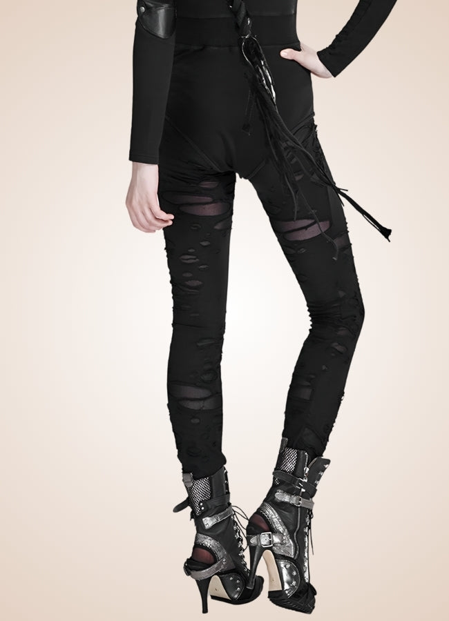 Steampunk Ripped Print Legging UK