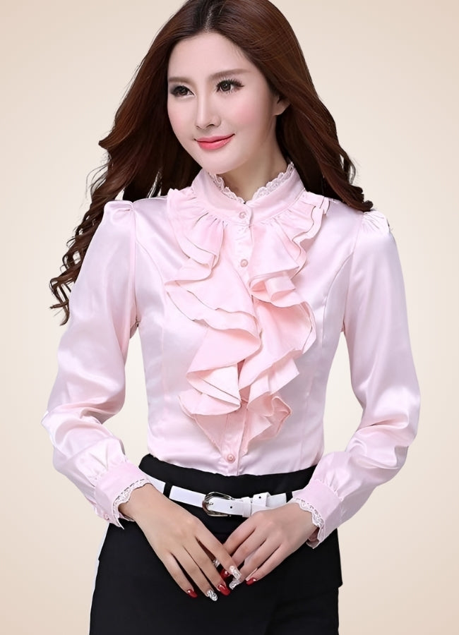 Steampunk Ruffles Chiffon Shirt UK