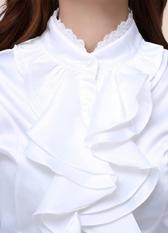Steampunk Ruffles Chiffon Shirt UK