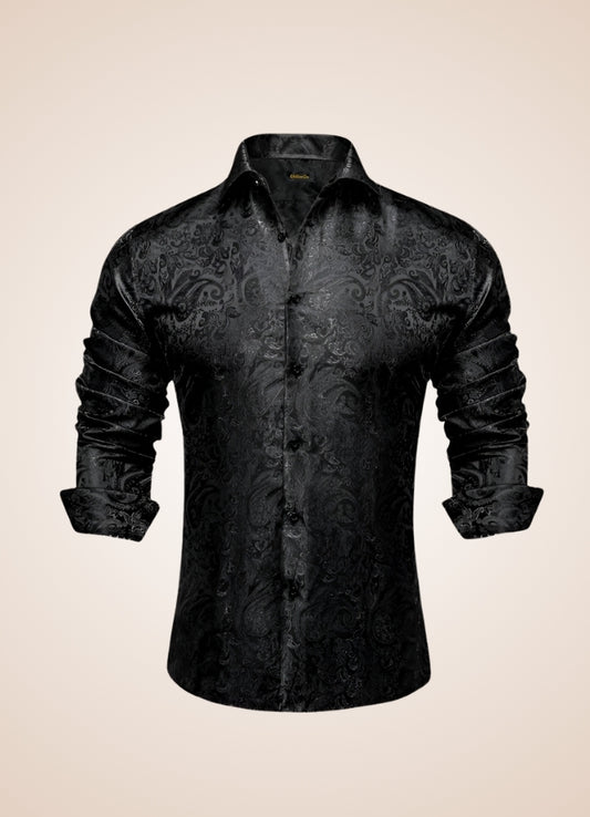 Steampunk Satin Black Shirt UK