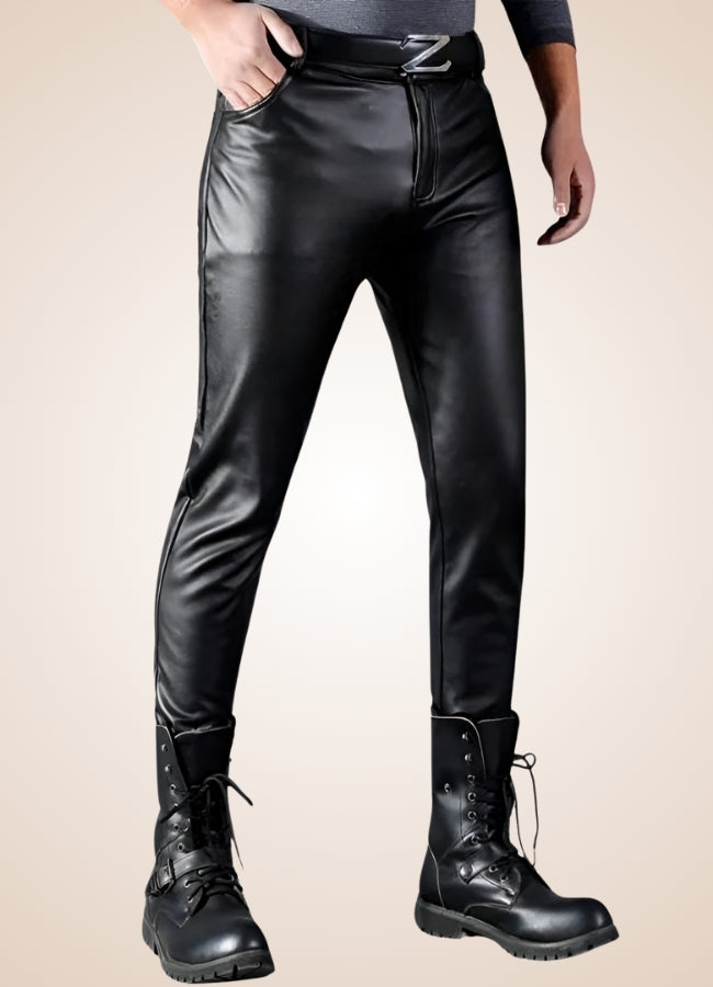 Steampunk Skinny Leather Pants UK