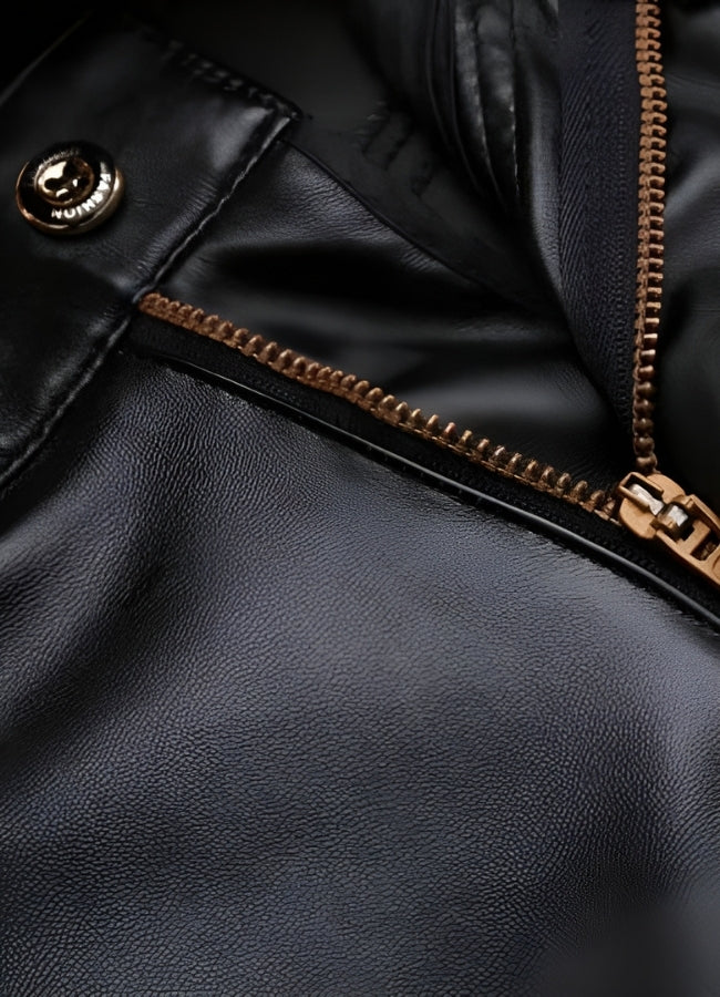 Steampunk Skinny Leather Pants UK