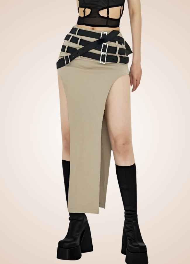 Steampunk Skirt With Belts UK