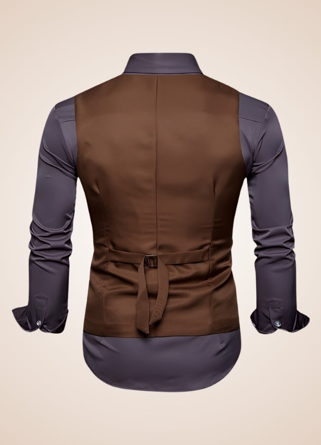 Steampunk Slim Fit Double Breasted Vest UK