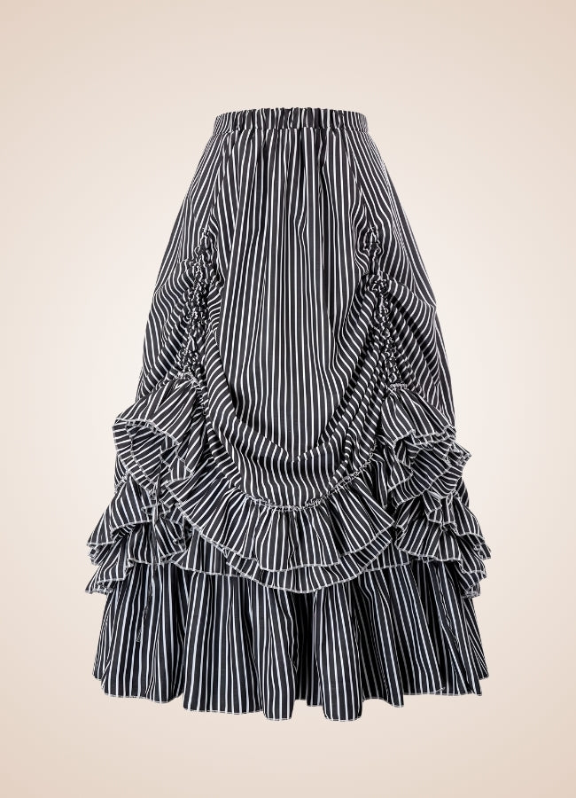 Steampunk Stripped Maxi Skirt UK