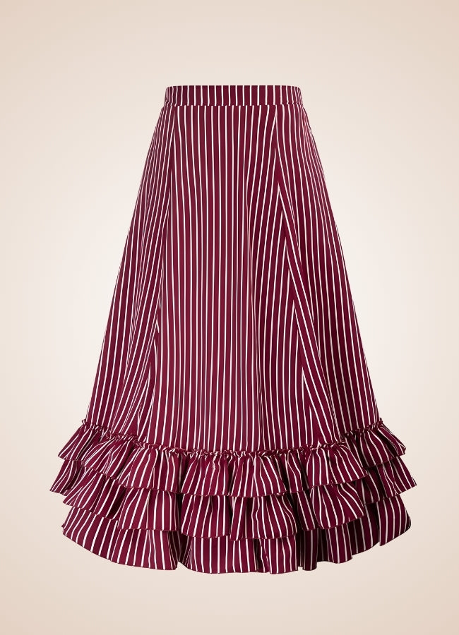 Steampunk Stripped Maxi Skirt UK