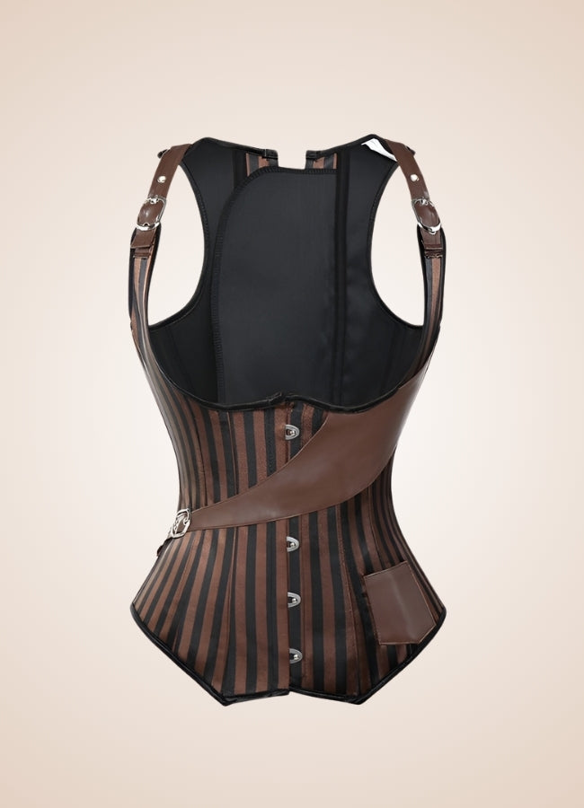Steampunk Strips Pattern Corset UK