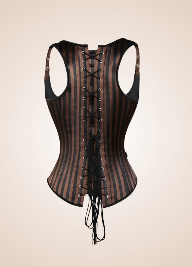 Steampunk Strips Pattern Corset UK