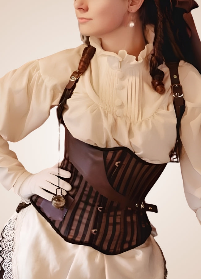 Steampunk Strips Pattern Corset UK
