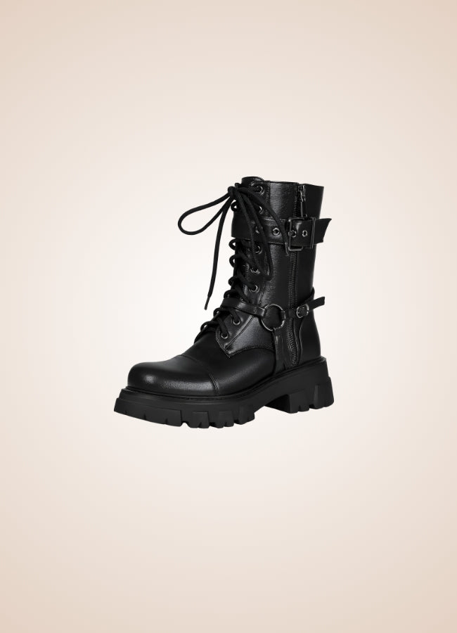 Steampunk Style Zipper Boots UK