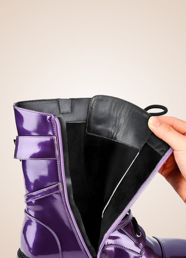 Steampunk Style Zipper Boots UK