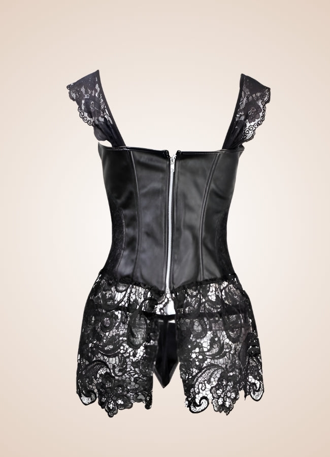 Steampunk Underbust Corset Lingerie Set UK