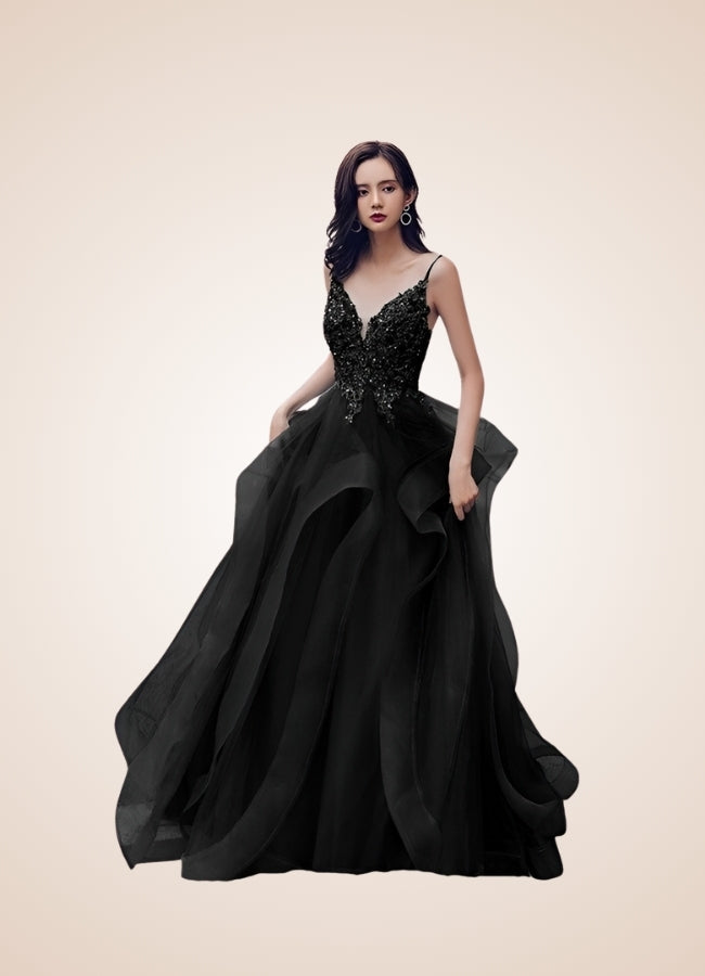 Steampunk V Neck Wedding Dress UK