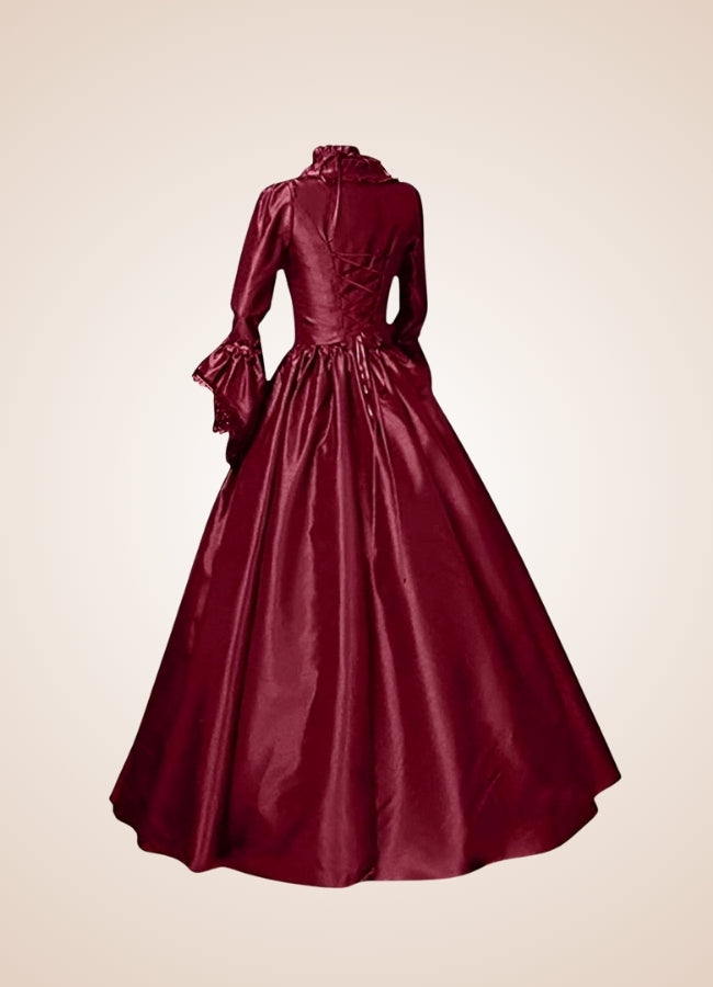 Steampunk Victoria Red Satin Dress UK