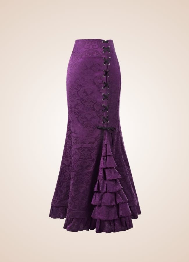 Steampunk Victorian Brocade Skirt UK
