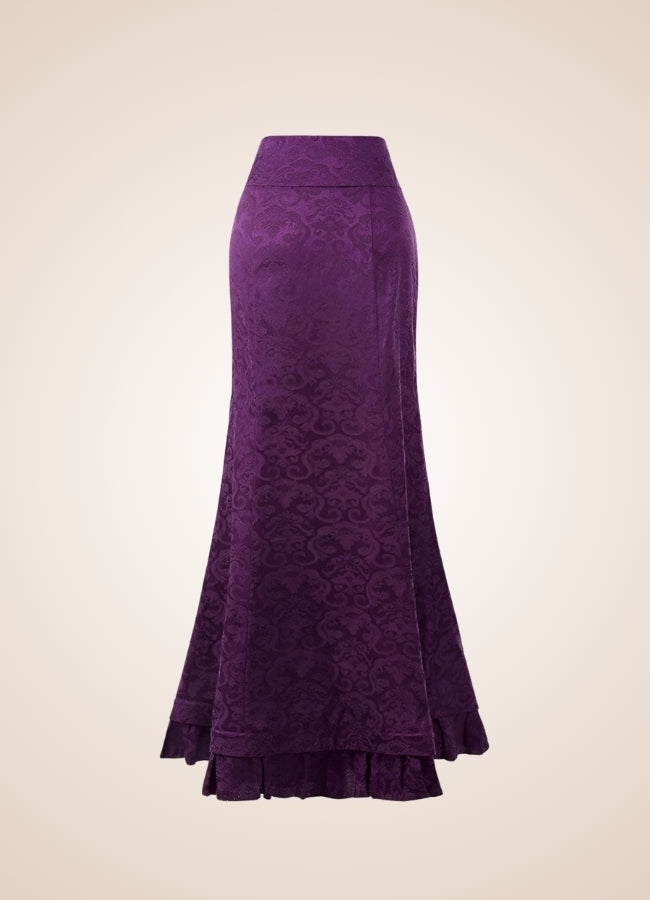 Steampunk Victorian Brocade Skirt UK