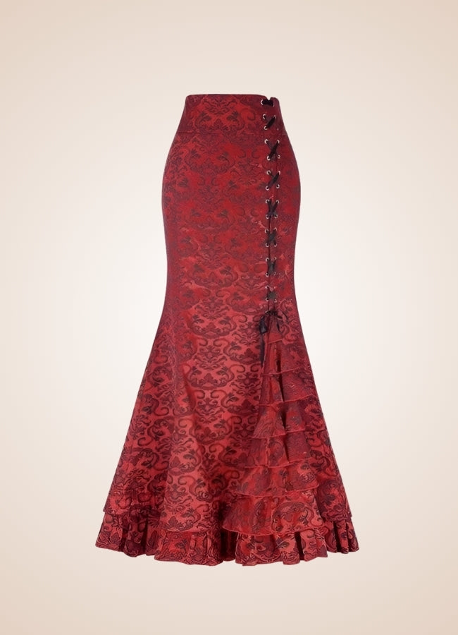 Steampunk Victorian Brocade Skirt UK
