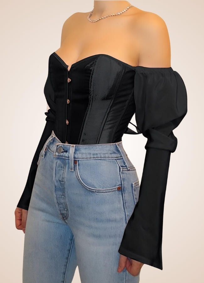 Steampunk Victorian Long Sleeve Corset UK