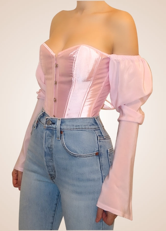 Steampunk Victorian Long Sleeve Corset UK